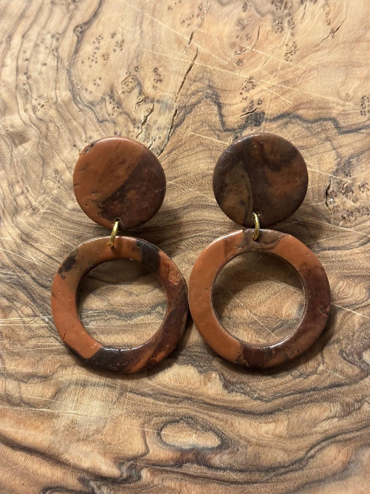 Oorbellen - herfstkleuren (rond) - 99984 Oorbellen - herfstkleuren (rond)