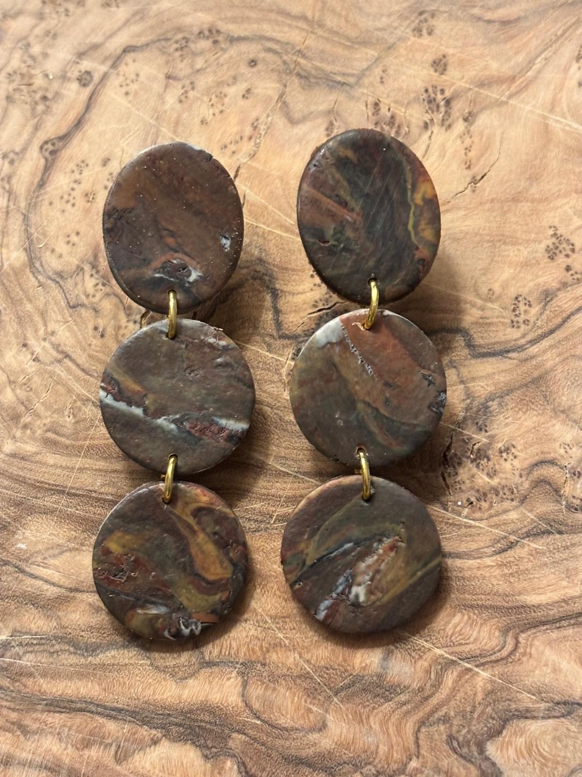 Oorbellen - herfstkleuren (triple) - 99985 Oorbellen - herfstkleuren (triple)