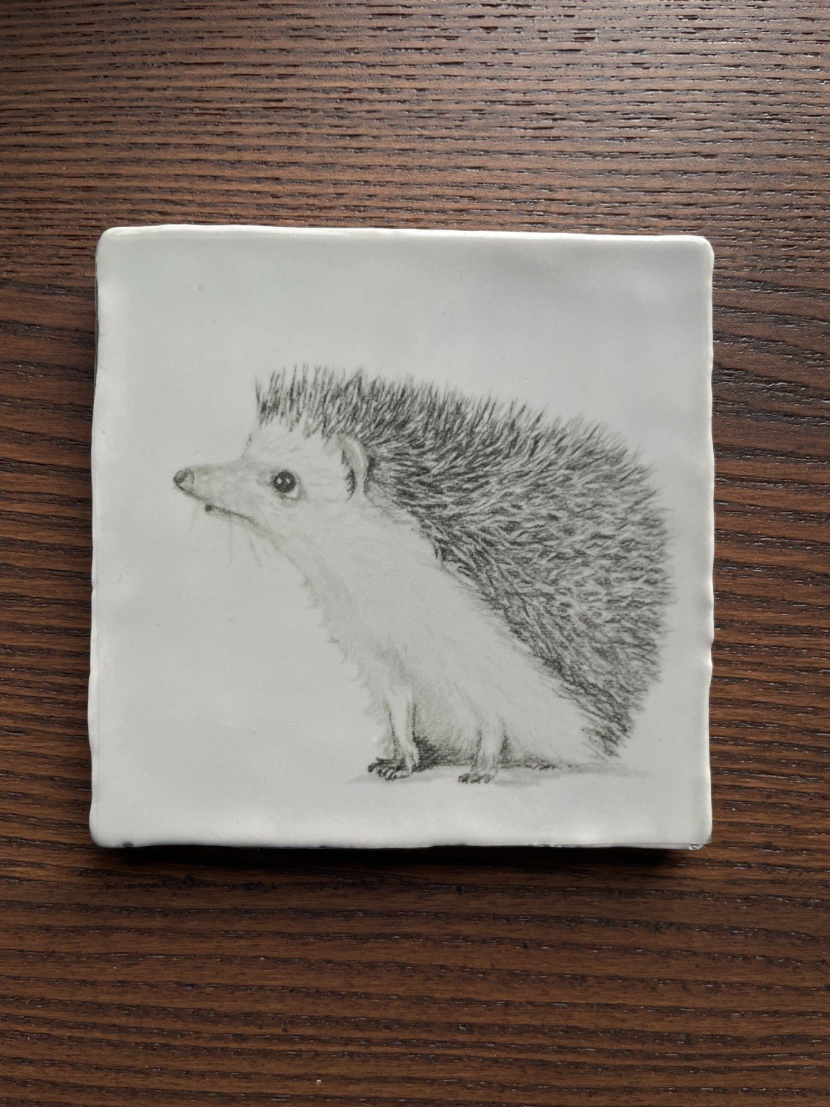 Tegeltje grijs - Egeltje potlood