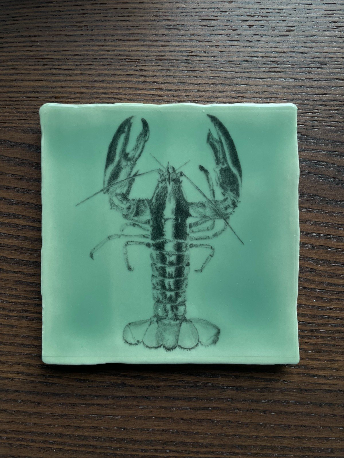 Tegeltje groen - Kreeft potlood - 100310 Tegeltje groen - Kreeft potlood