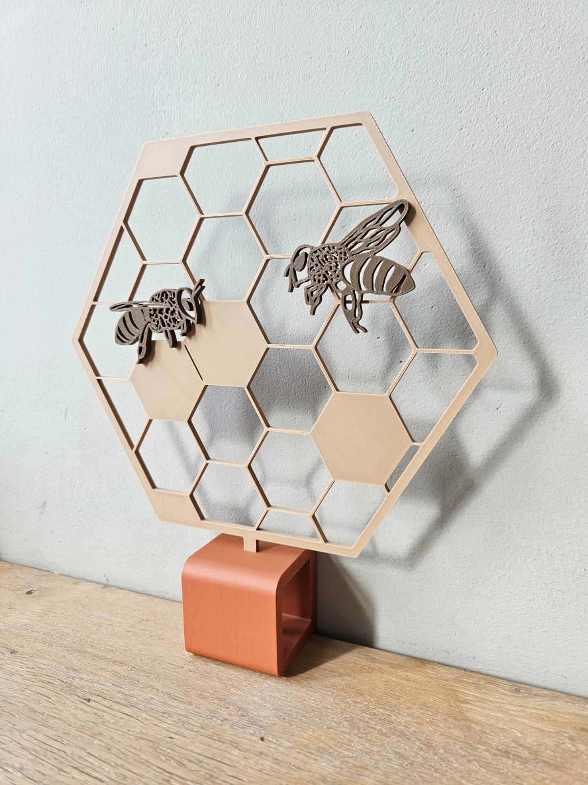 Wanddecoratie hexagoon met Bijen - 98192 Wanddecoratie hexagoon met Bijen