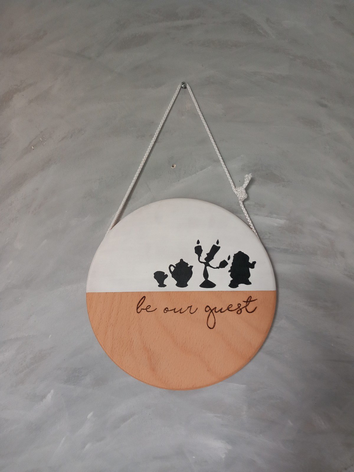 Be our guest – handbeschilder houten Disney wandbord Belle en het B… - 102131 Be our guest – handbeschilder houten Disney wandbord Belle en het Beest