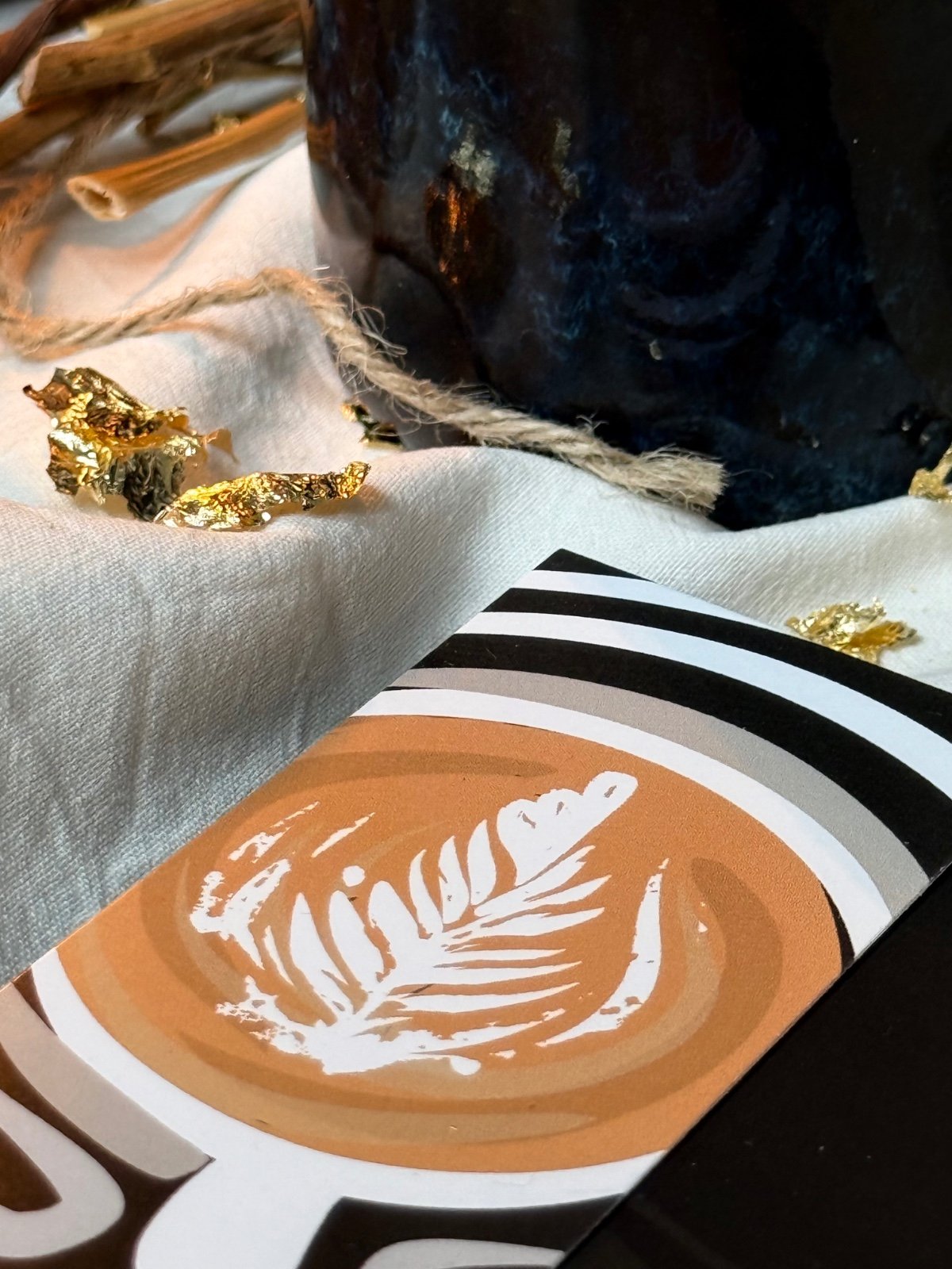 Cupmark Bookmark – Latte Art Edition (digital illustration, 15x5 cm) - 103905 Cupmark Bookmark – Latte Art Edition (digital illustration, 15x5 cm)