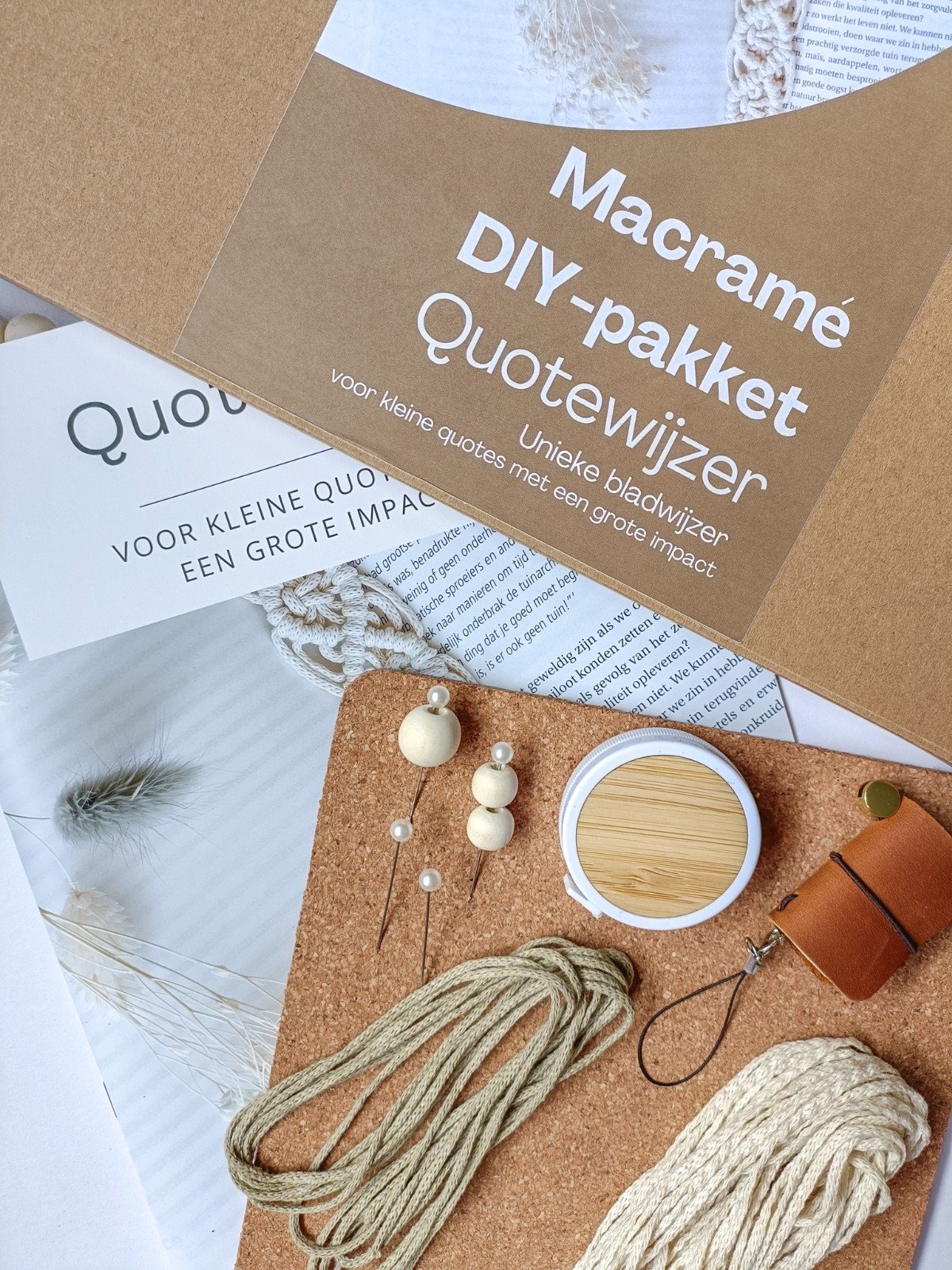 DIY macramé boekenlegger