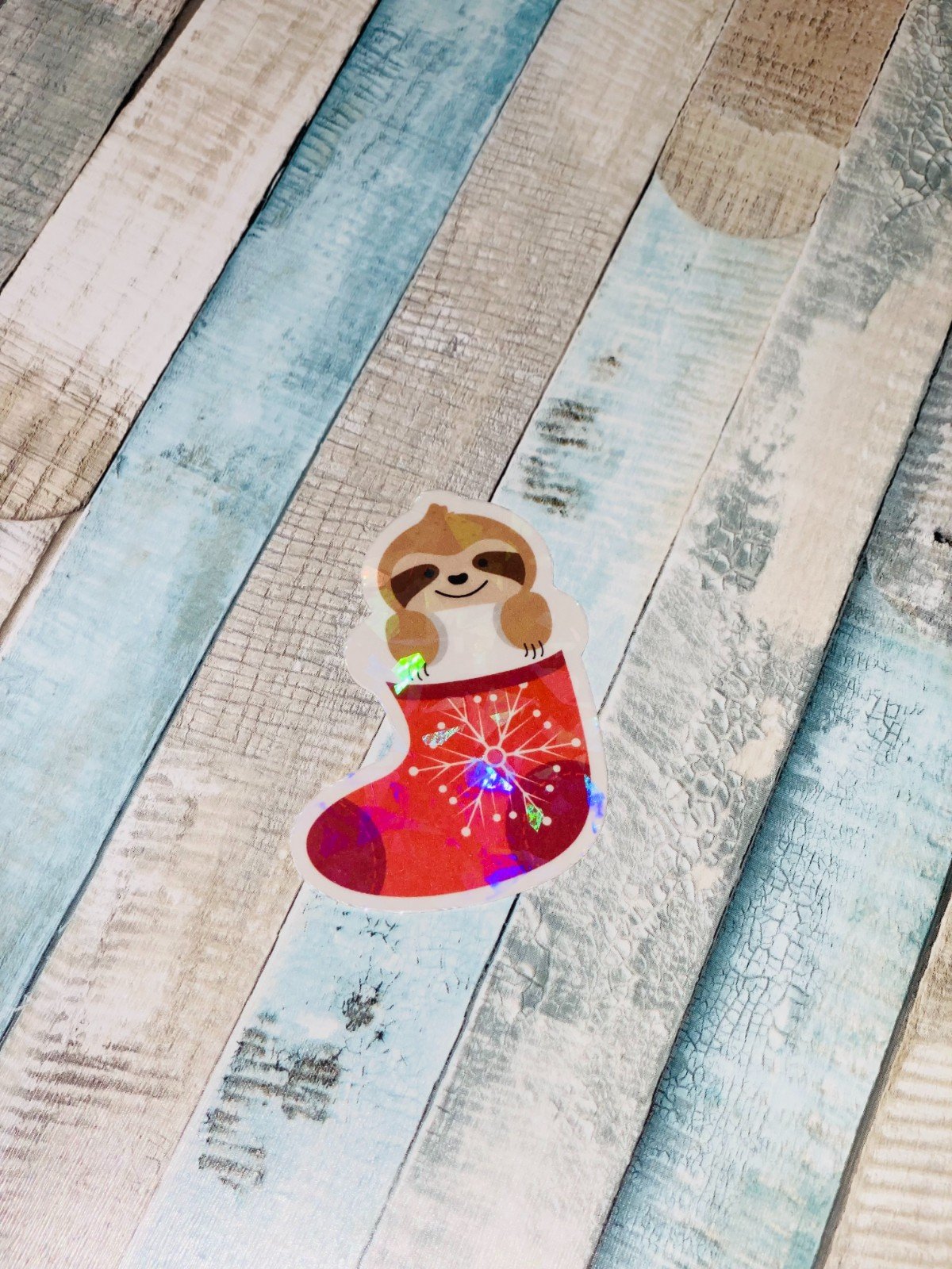 10 Cricut Kerst Stickers – Holografische Sparkle Edition