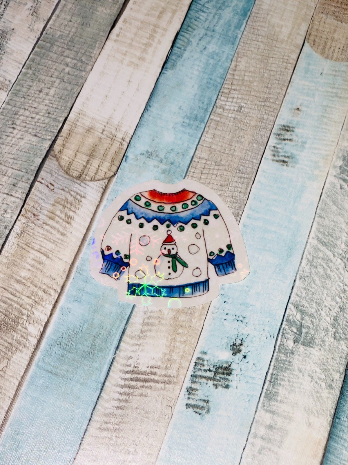 10 Cricut Kerst Stickers – Holografische Sparkle Edition