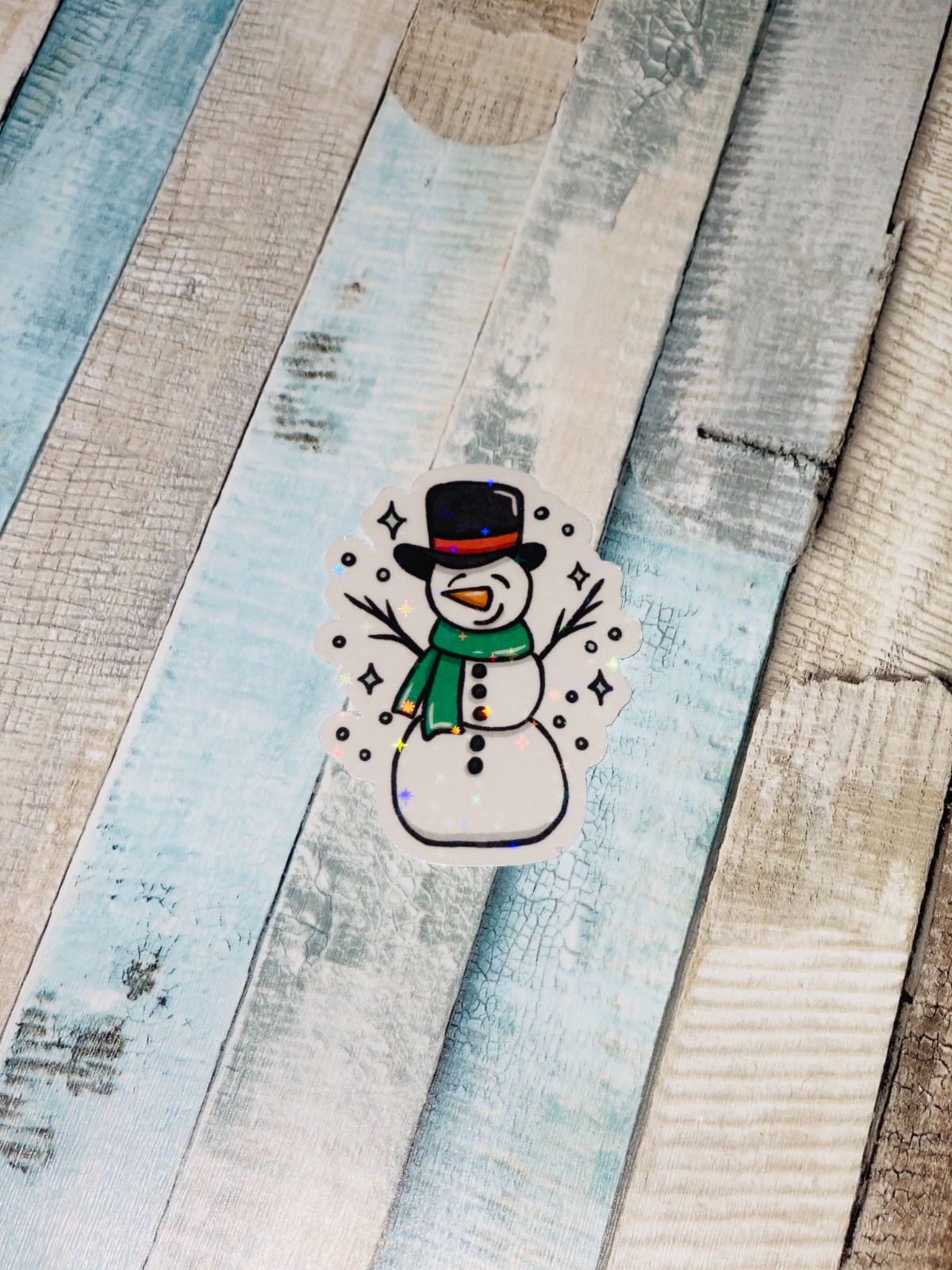 10 Cricut Kerst Stickers – Holografische Sparkle Edition