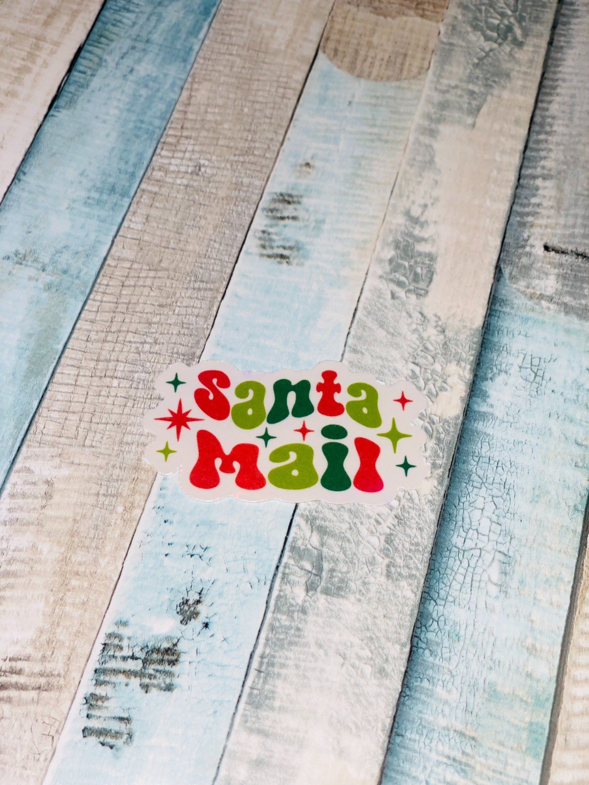 10 Cricut Kerst Stickers – Holografische Sparkle Edition