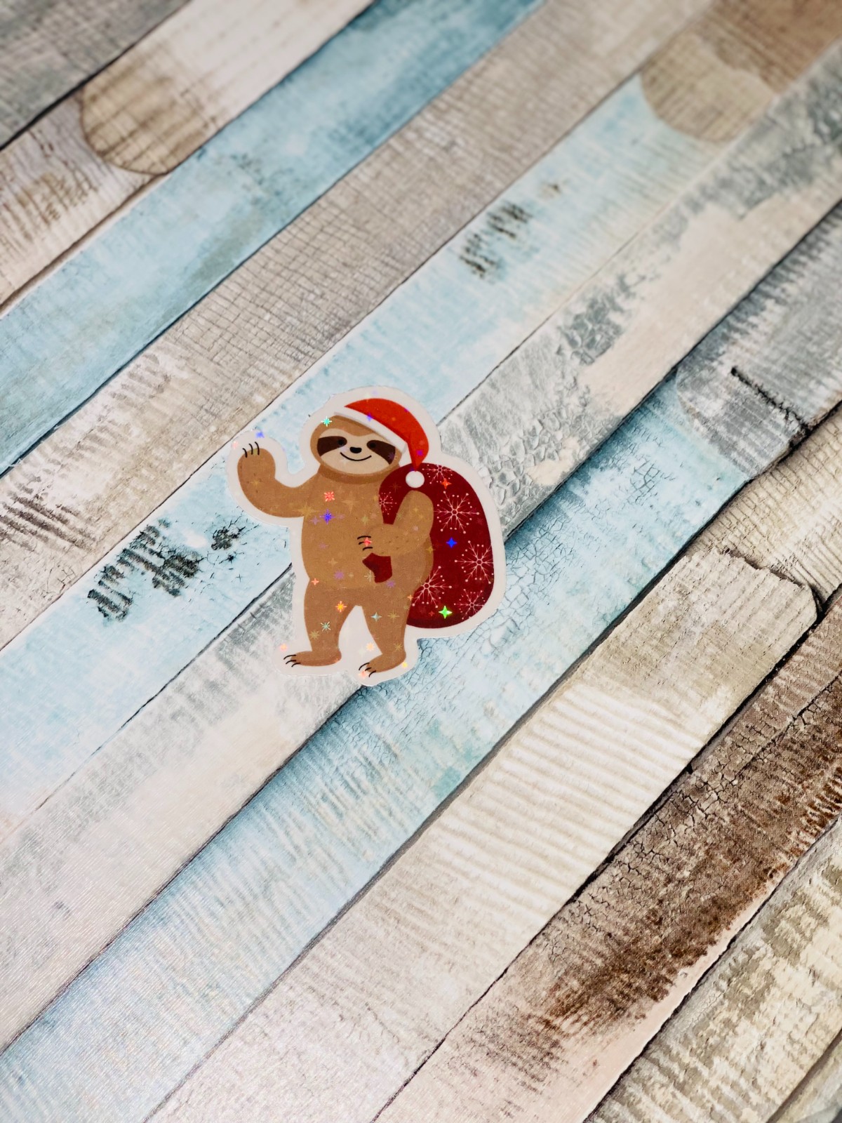 10 Cricut Kerst Stickers – Holografische Sparkle Edition