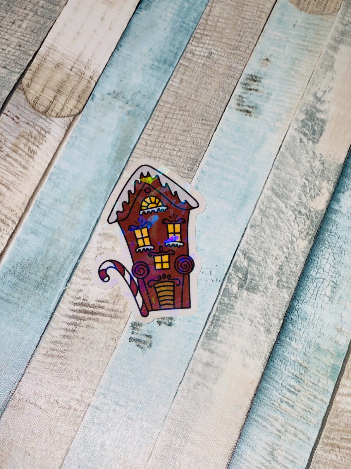 9 Kerst Sticker Set – Holografische Glans & Unieke Ontwerpen