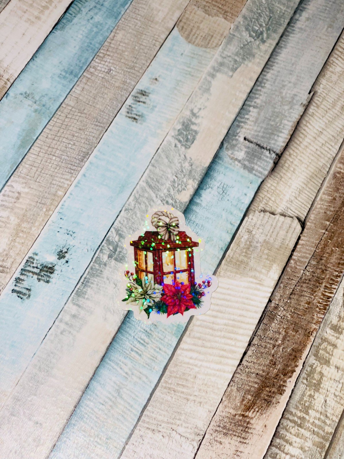 9 Kerst Sticker Set – Holografische Glans & Unieke Ontwerpen