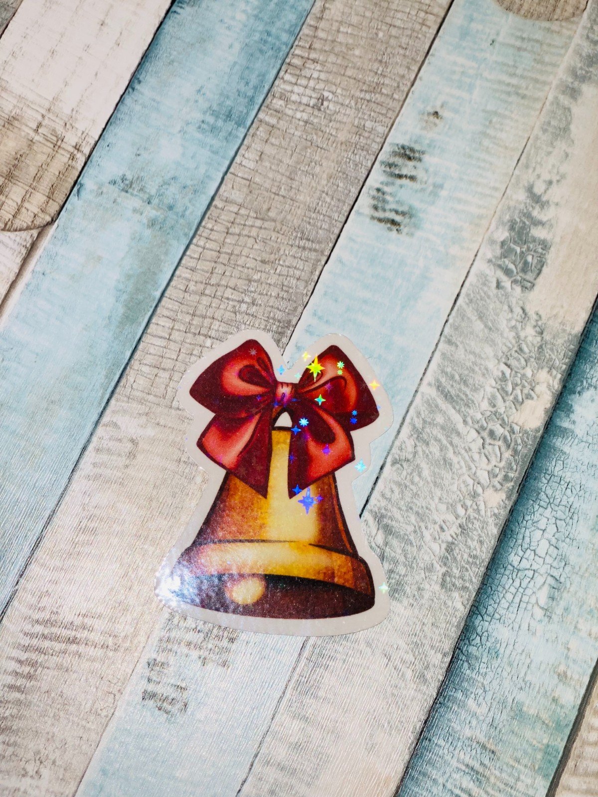 10 Holografische Kerst Stickers – Handgemaakt met Cricut