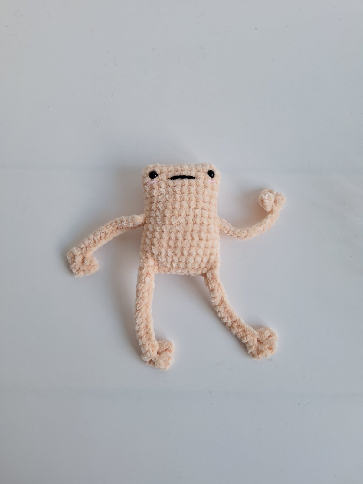 Gehaakte knuffel | Crème kikker