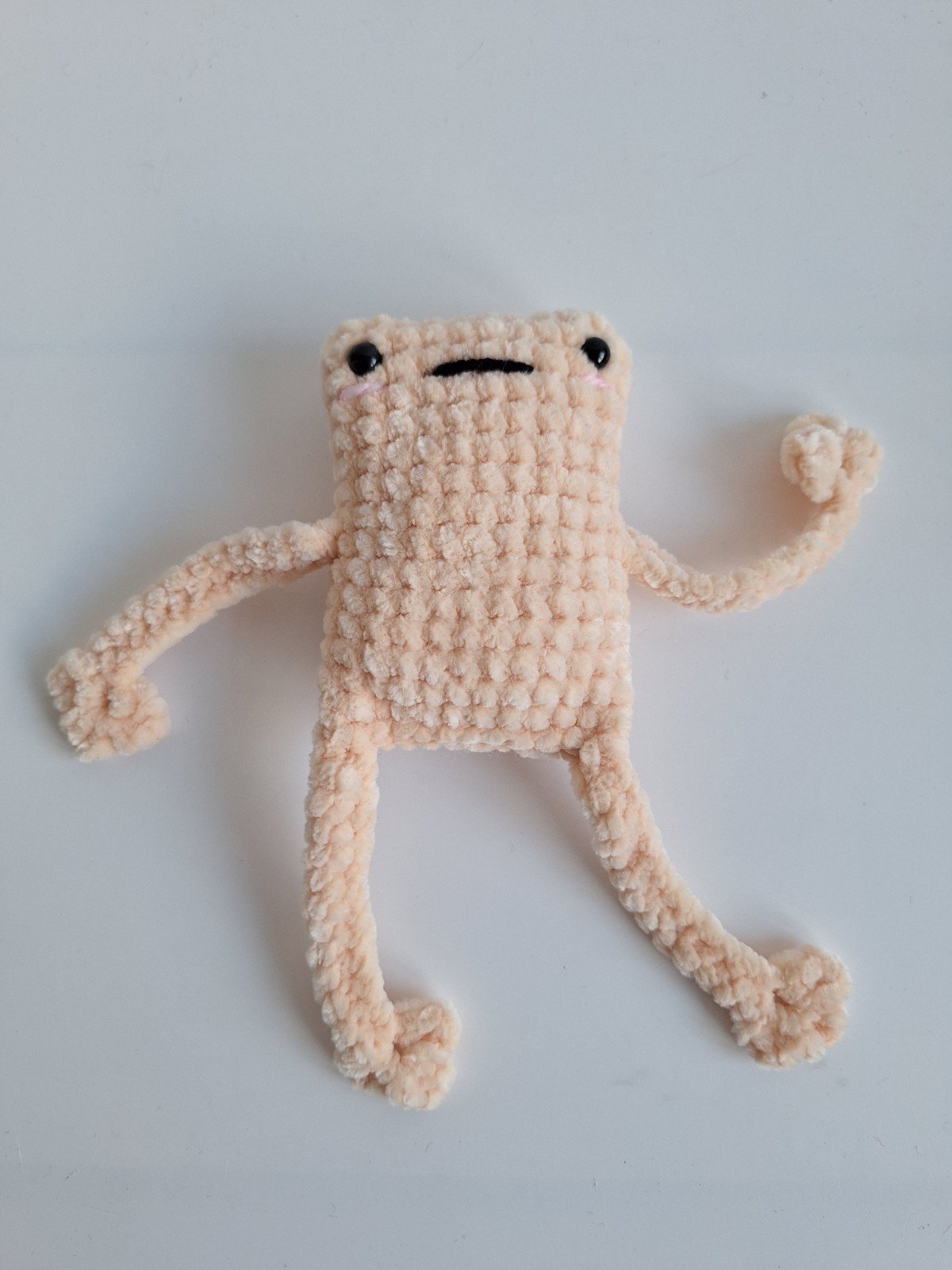 Gehaakte knuffel | Crème kikker