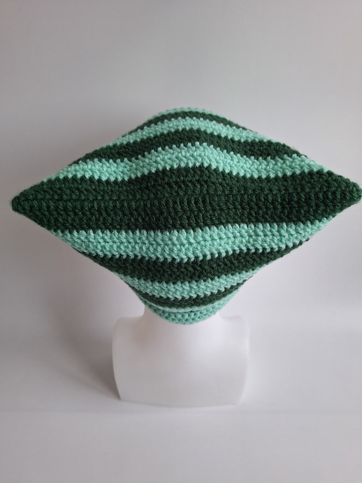 Gehaakte muts | Donkergroen en lichtgroen