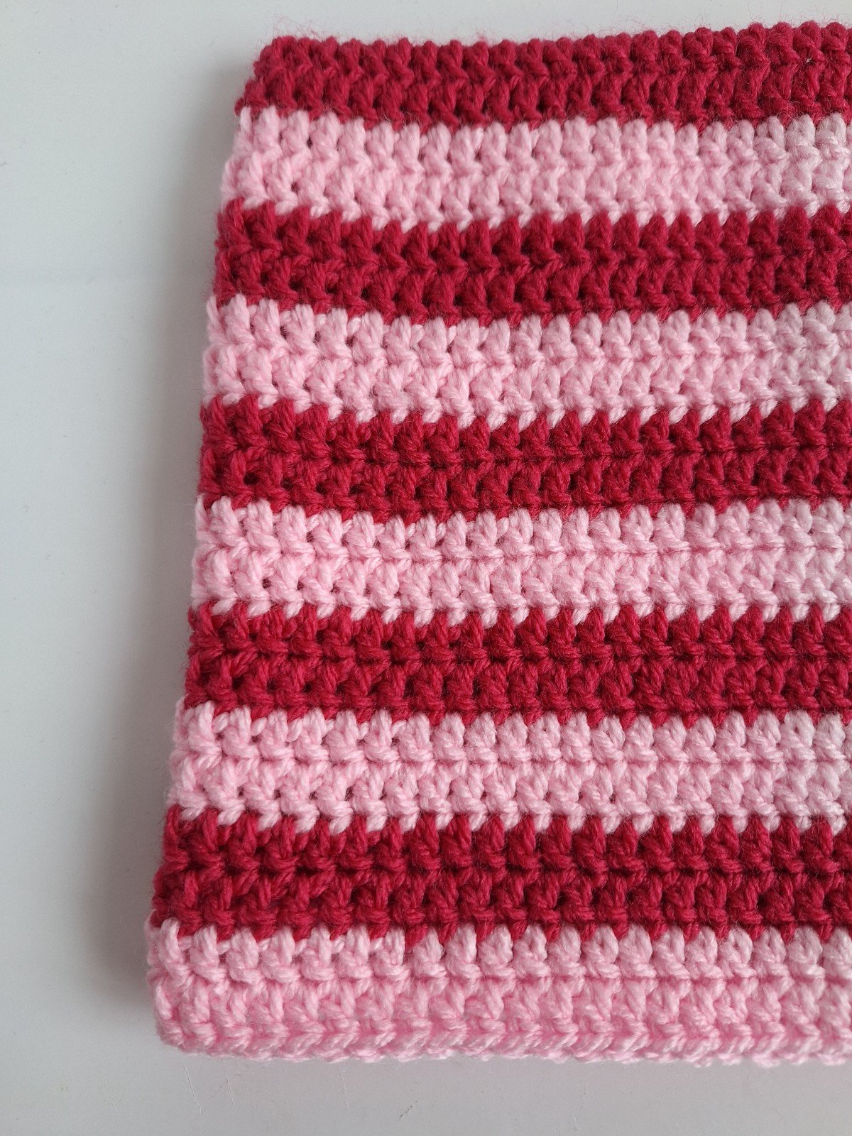 Gehaakte muts | Lichtroze en knalroze