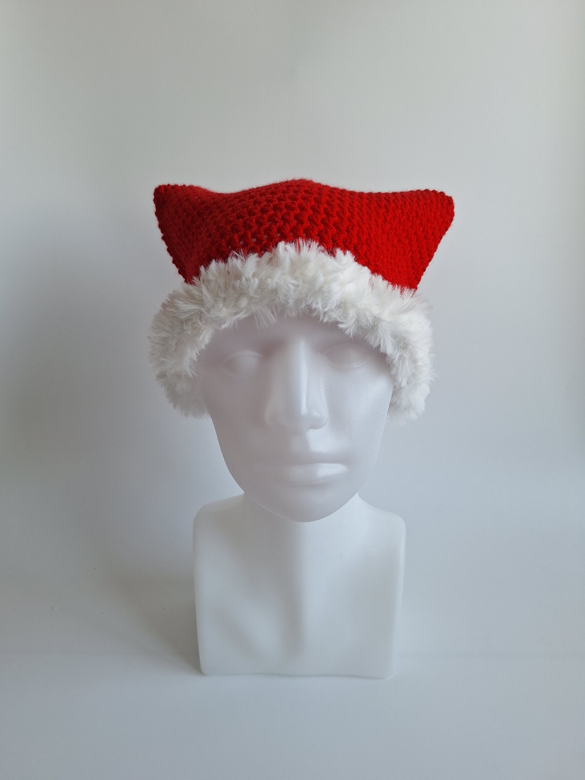 Gehaakte muts met imitatiebont | Santa - 105501 Gehaakte muts met imitatiebont | Santa