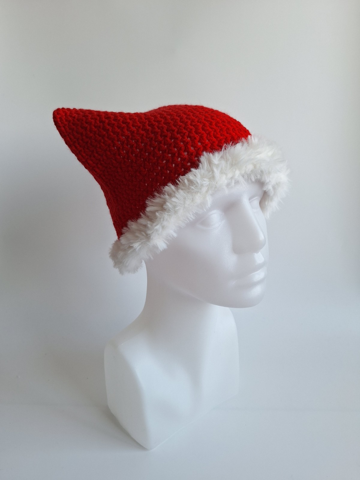 Gehaakte muts met imitatiebont | Santa - 105506 Gehaakte muts met imitatiebont | Santa