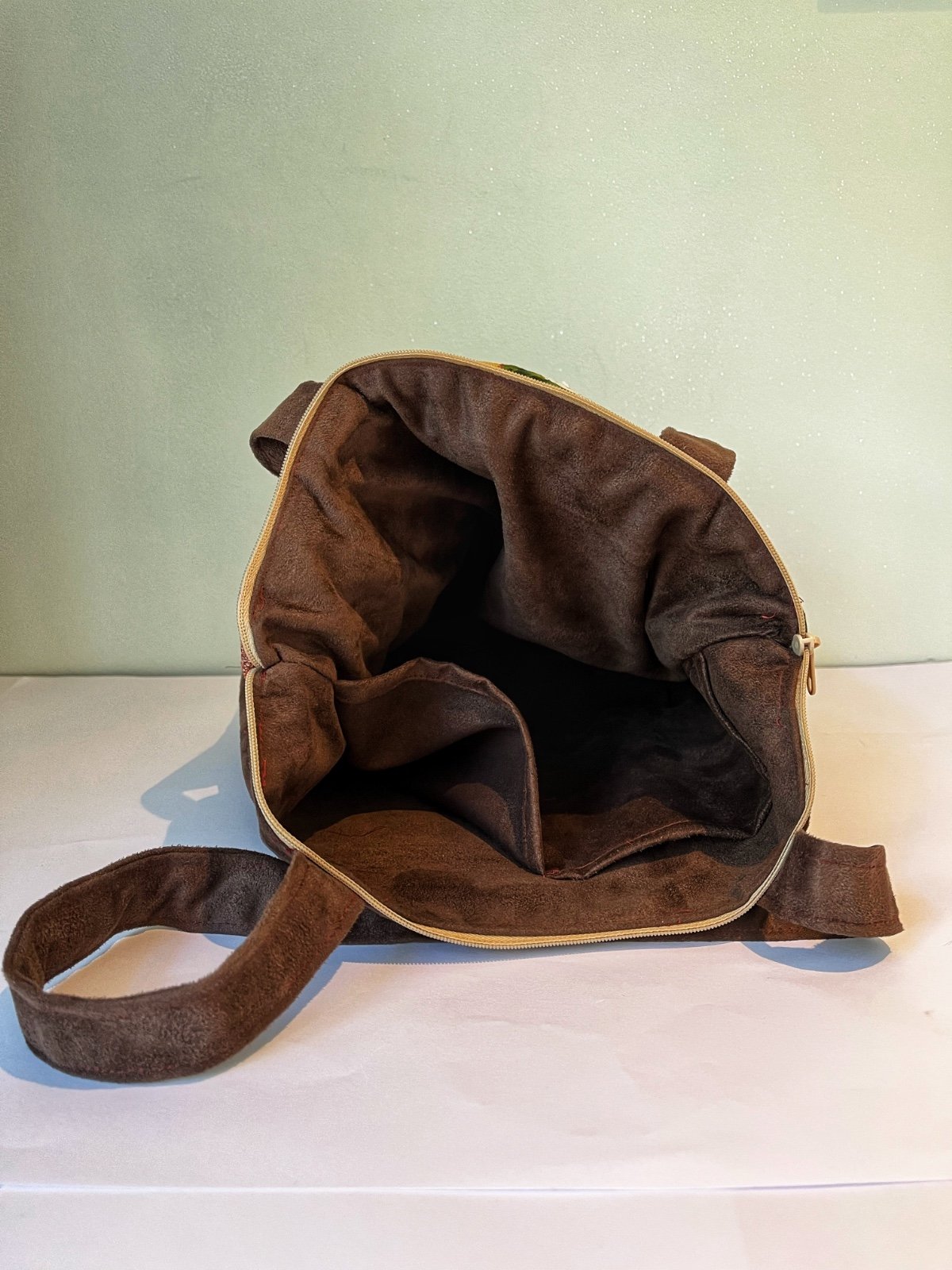 Handgemaakte tas, patroon van warme kleuren - 101277 Handgemaakte tas, patroon van warme kleuren