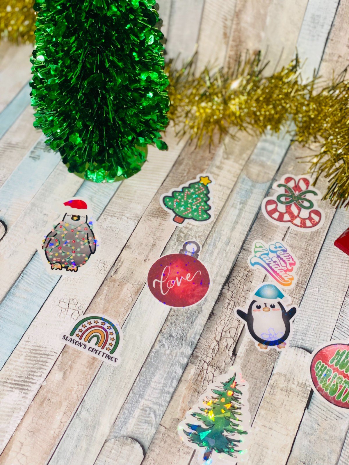 Magische Kerst Stickers – Holografisch Effect - 103032 Magische Kerst Stickers – Holografisch Effect