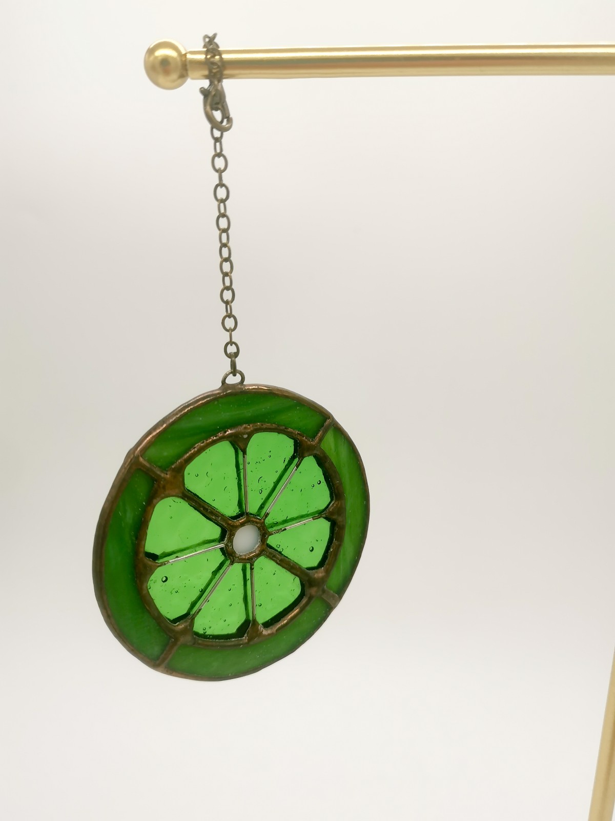 Ornament glas-in-loodraam Limoen - 101467 kerstboomversiering glazen Limoen