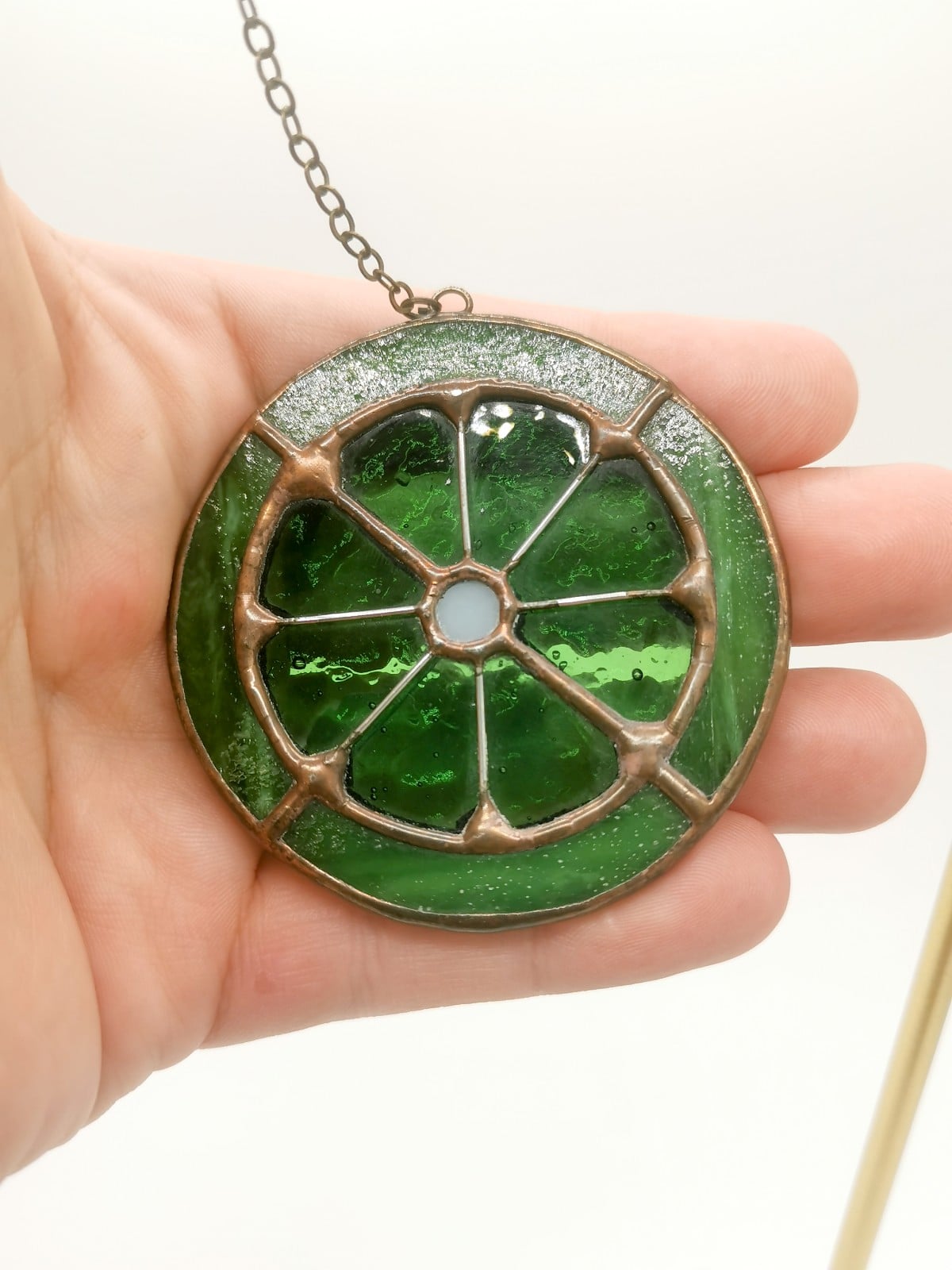 Ornament glas-in-loodraam Limoen - 101469 kerstboomversiering glazen Limoen