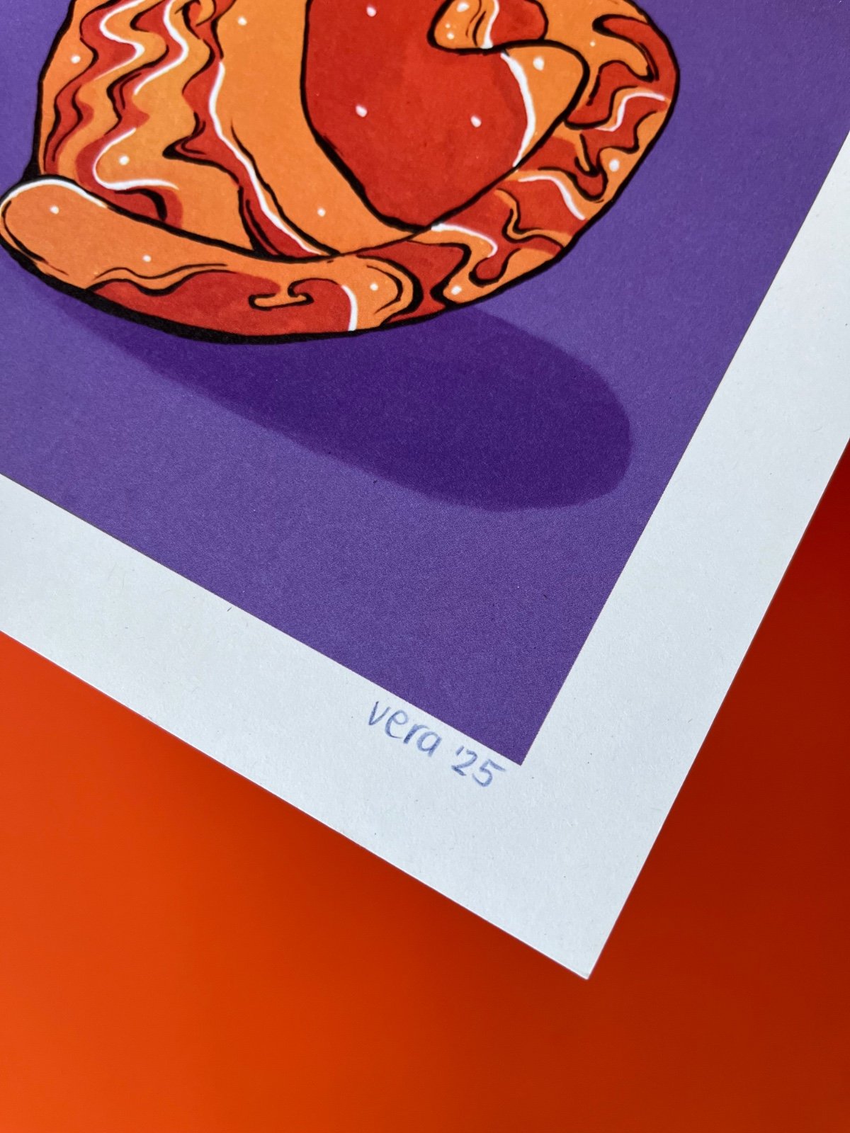 Print illustratie ‘Abelito’ - oranje kat A4