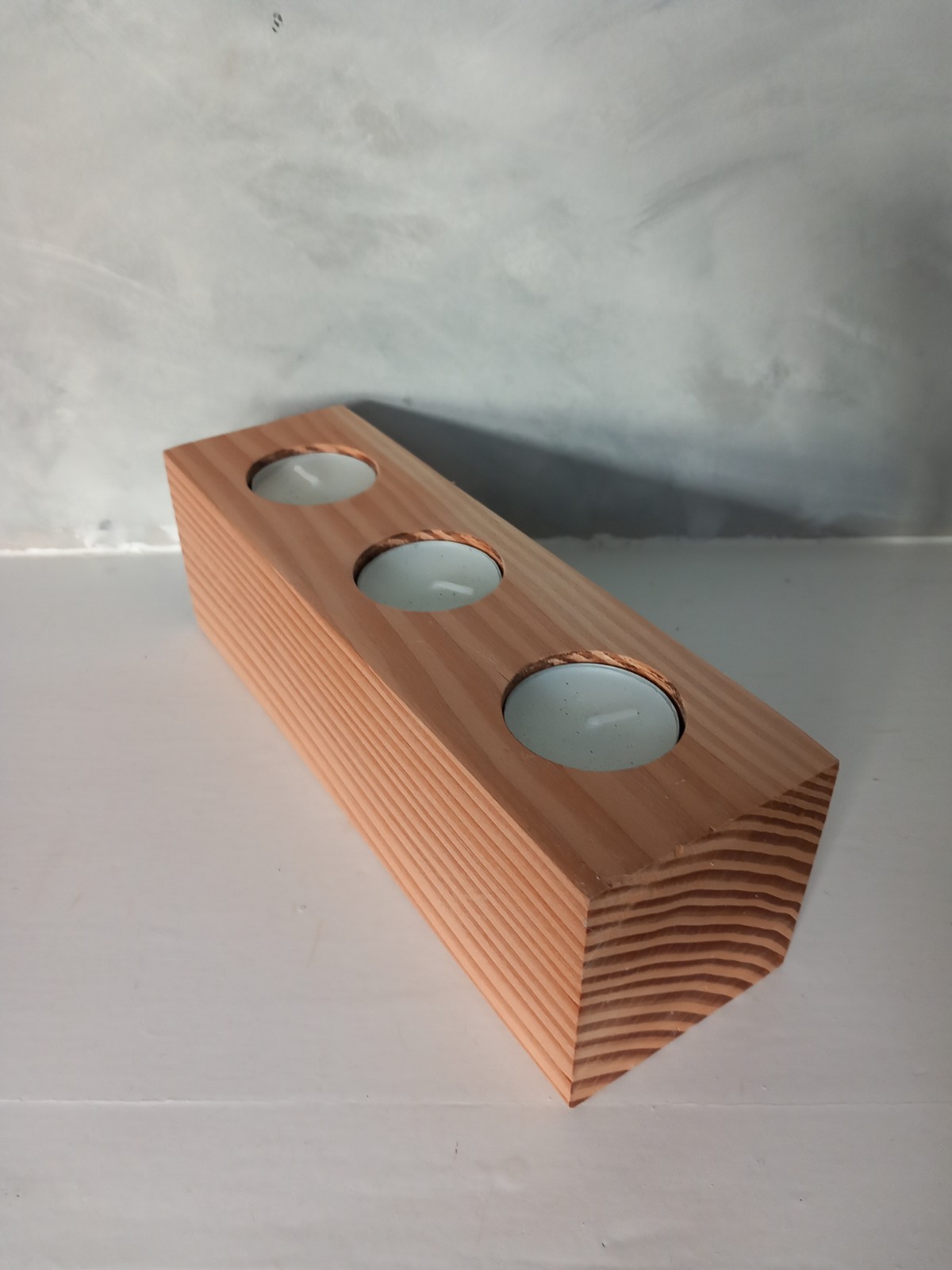 Robuuste Houten Kaarsenhouder