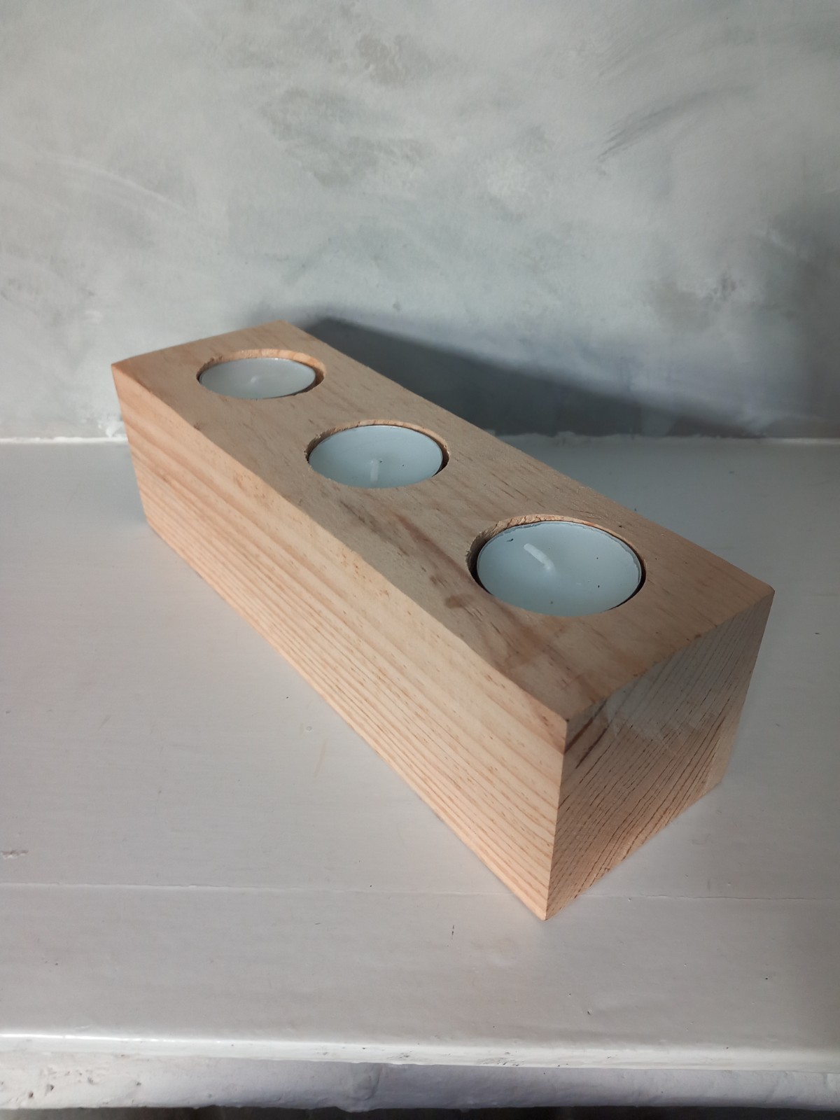 Robuuste Houten Kaarsenhouder