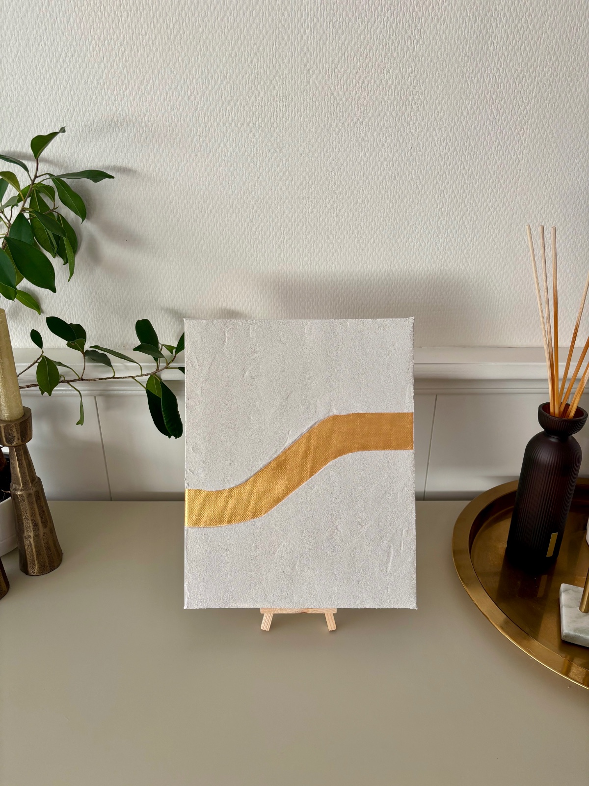 Gouden lijn – Textured Art