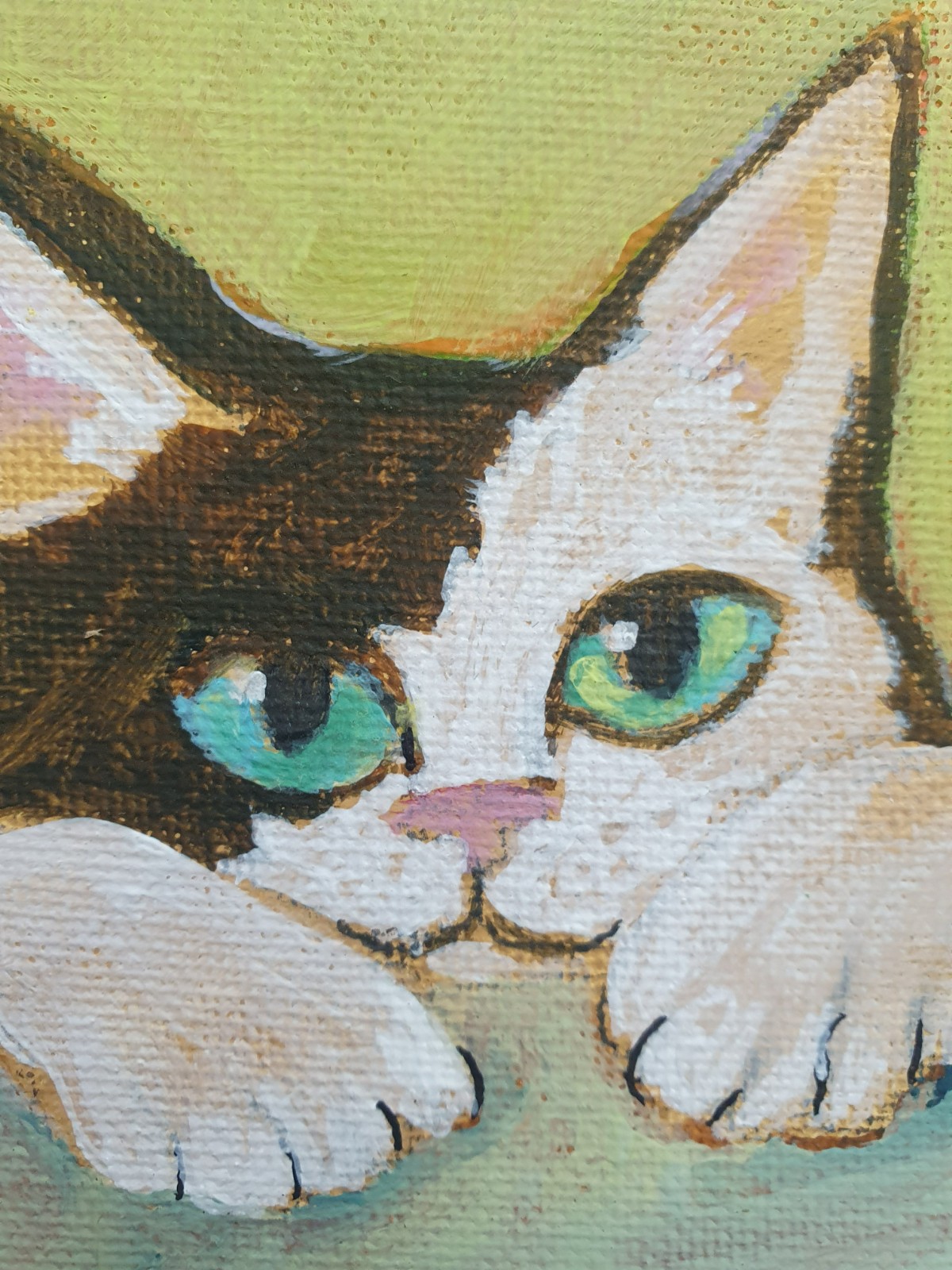 Katje Kiekeboe – Klein Origineel Schilderij | Zwart-Witte Kat | 10x… - 106424 Katje Kiekeboe – Klein Origineel Schilderij | Zwart-Witte Kat | 10x10 cm Canvasboard | Inclusief Lijst | Schattige Kattenkunst voor de Kattenvriend