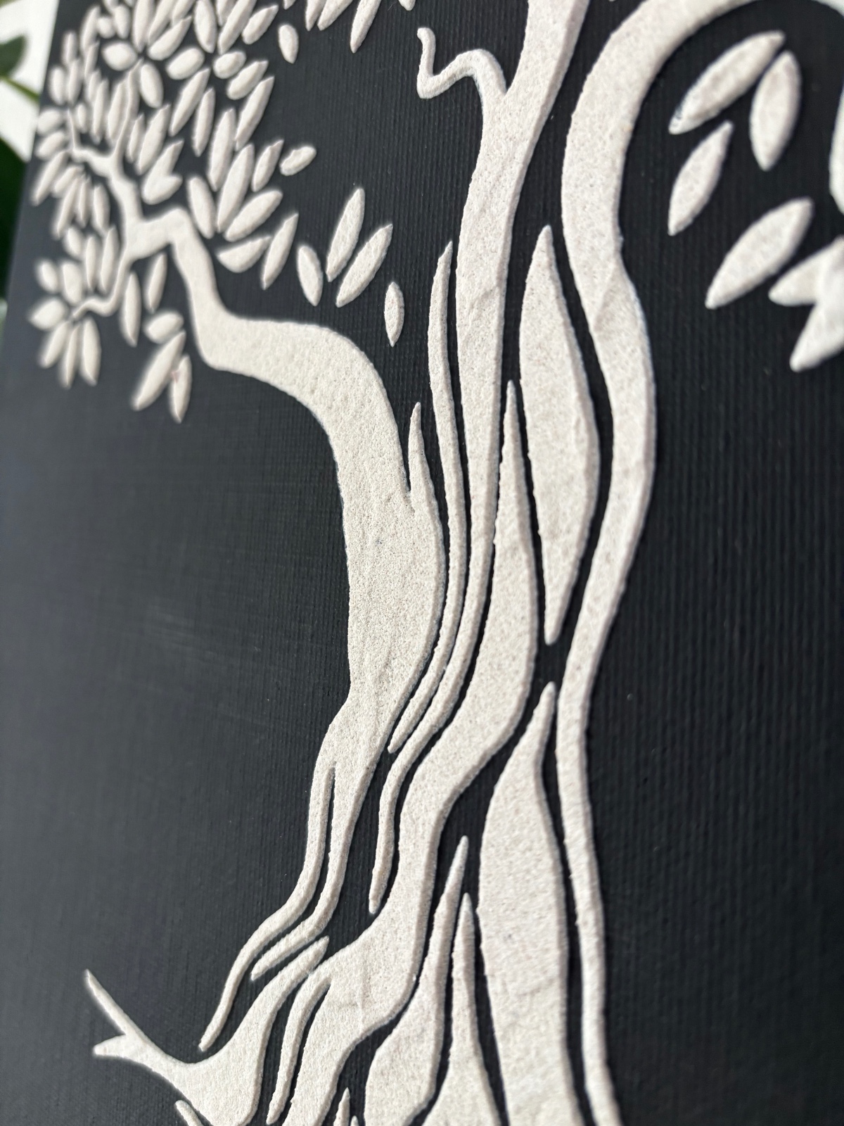 Zwart-witte boom – Textured Art