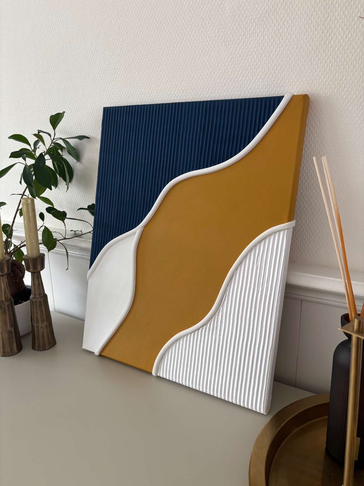 Blauw & Mosterd - Textured Art