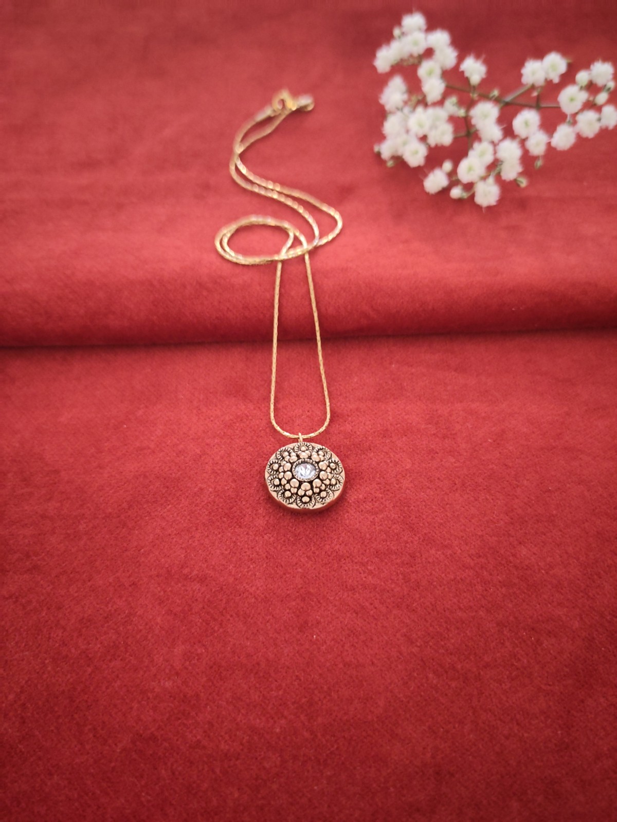 Vintage knoop ketting | Glamorous Art Nouveau | 1970s - 108590 Vintage knoop ketting | Glamorous Art Nouveau | 1970s