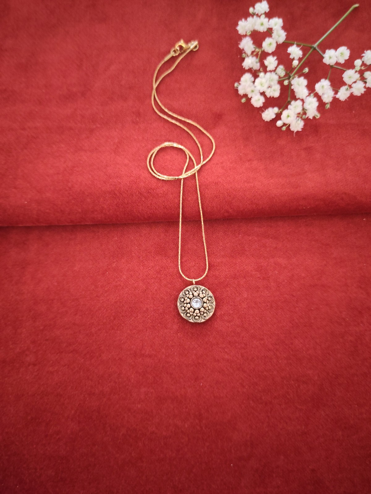 Vintage knoop ketting | Glamorous Art Nouveau | 1970s - 108594 Vintage knoop ketting | Glamorous Art Nouveau | 1970s