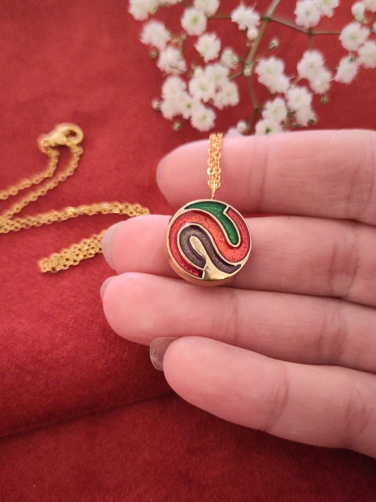 Vintage knoop kettinkje | Retro Colours | 1970s - 108582 Vintage knoop kettinkje | Retro Colours | 1970s