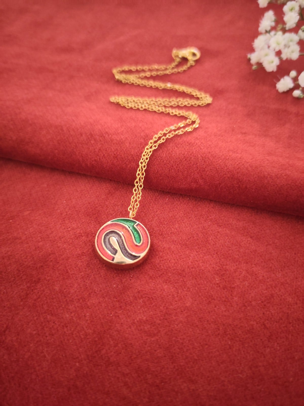 Vintage knoop kettinkje | Retro Colours | 1970s - 108587 Vintage knoop kettinkje | Retro Colours | 1970s