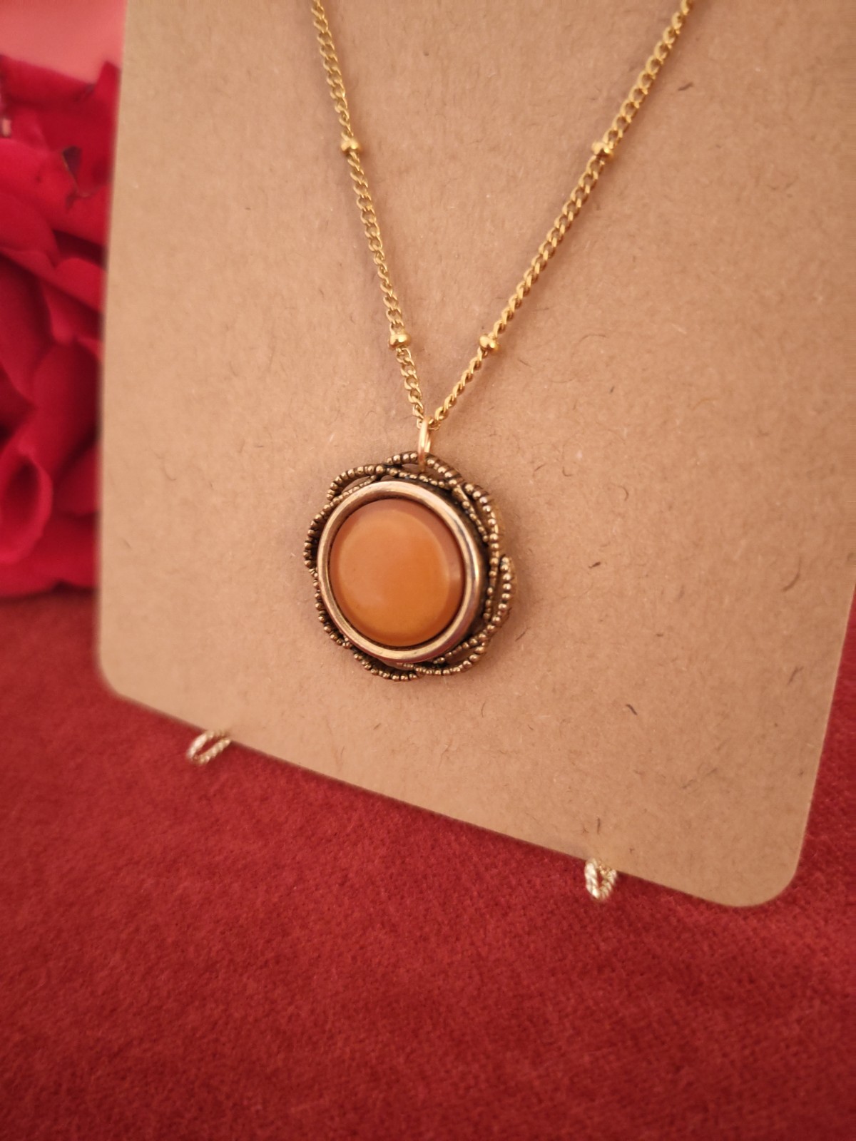 Vintage knoop kettinkje | Retro Sunset | 1970s