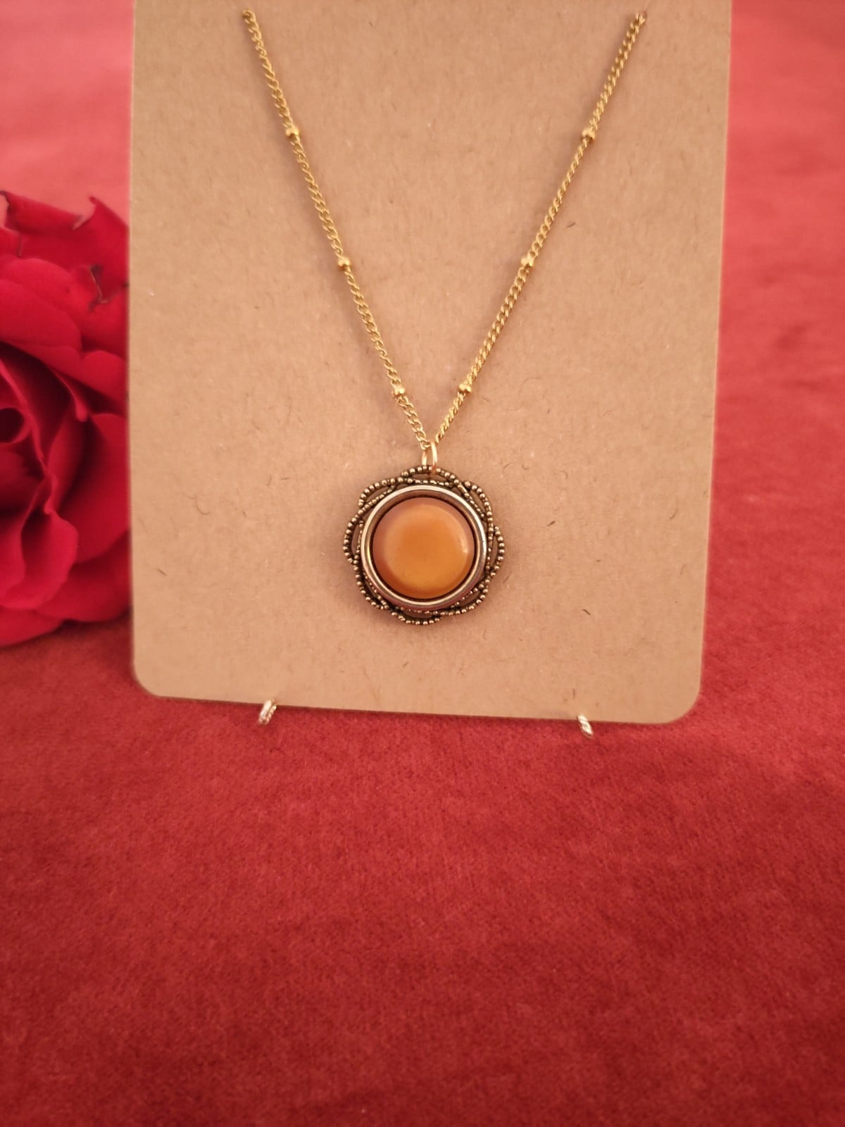 Vintage knoop kettinkje | Retro Sunset | 1970s