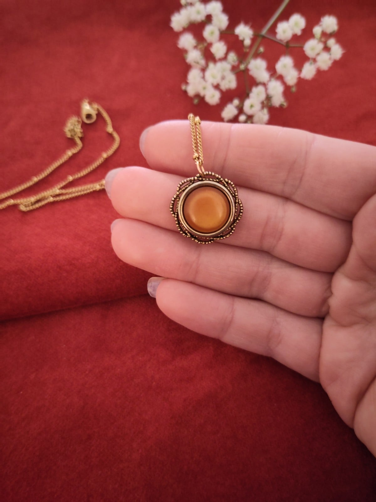 Vintage knoop kettinkje | Retro Sunset | 1970s