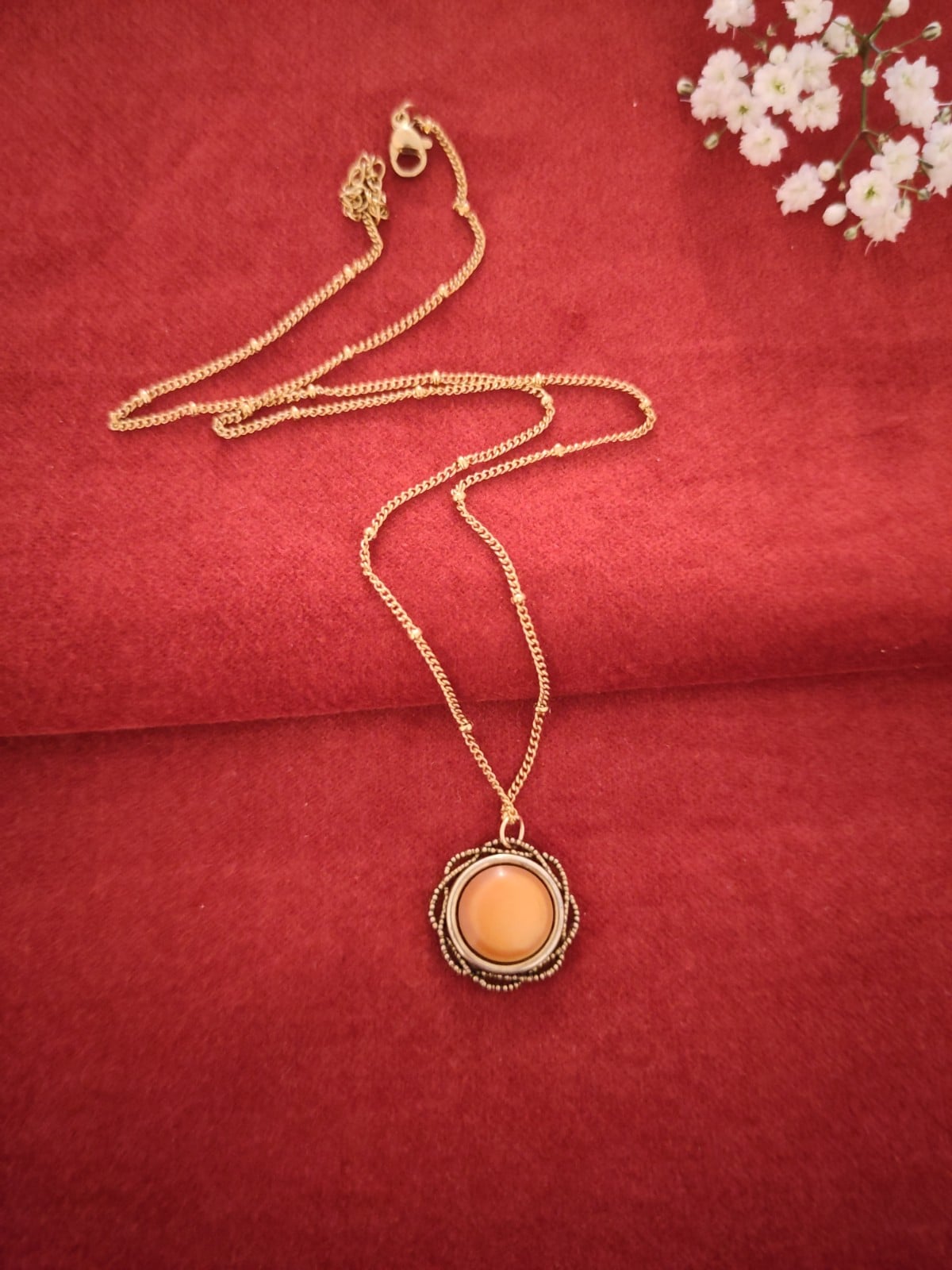 Vintage knoop kettinkje | Retro Sunset | 1970s