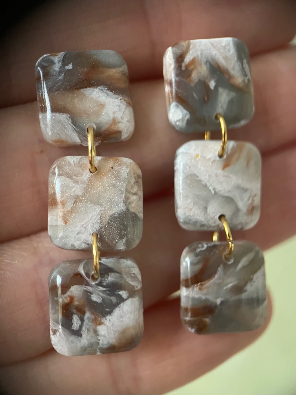 Faux steen oorbellen