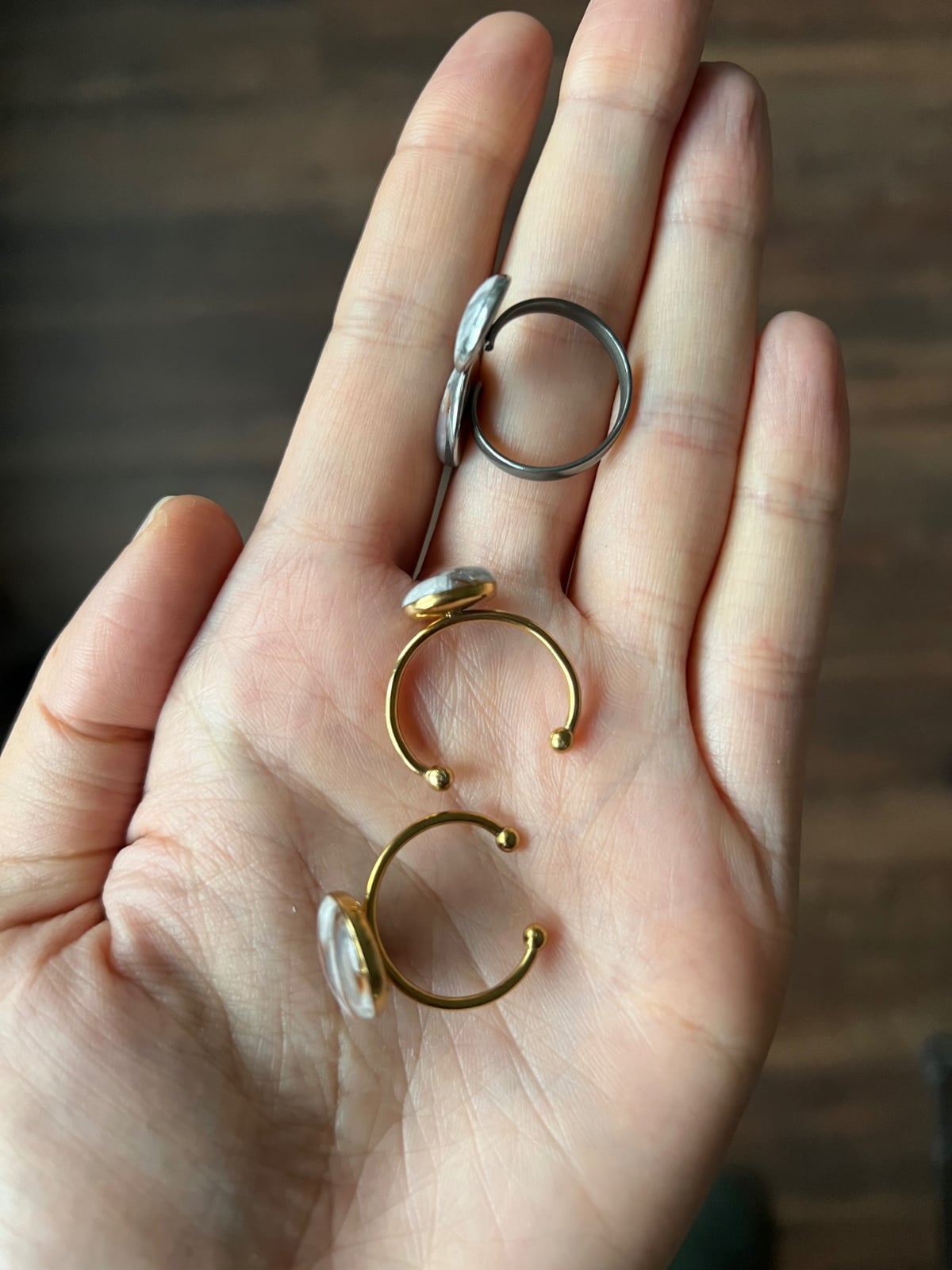 Faux steen ring (3 varianten) verstelbaar - 109415 Faux steen ring (3 varianten) verstelbaar