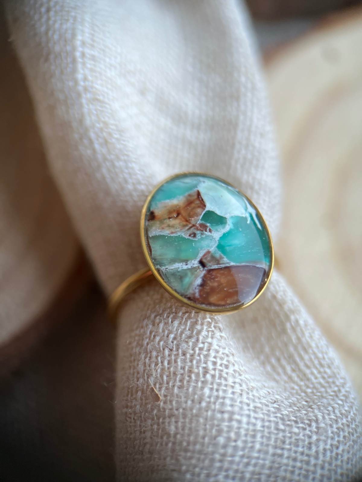 Oceaan ring faux steen variant B - verstelbaar - 110604 Oceaan ring faux steen II - verstelbaar