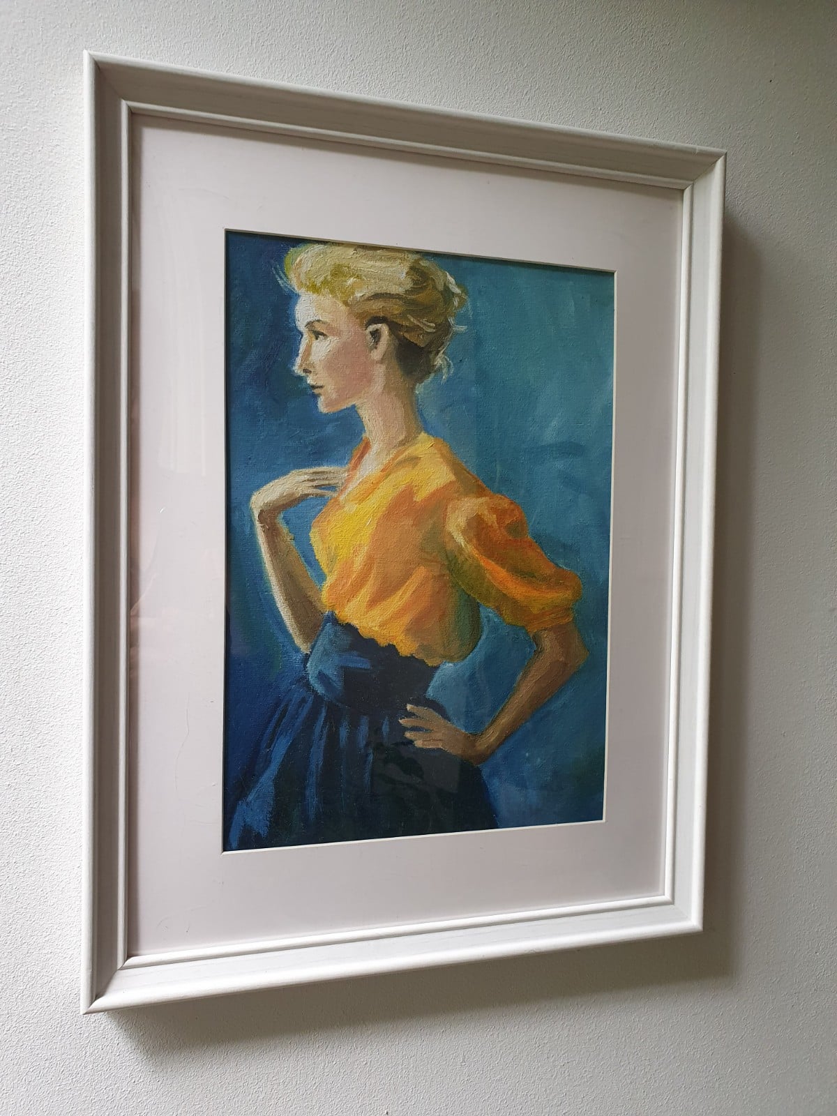 prachtige dame, unieke kunstprint, wanddecoratie