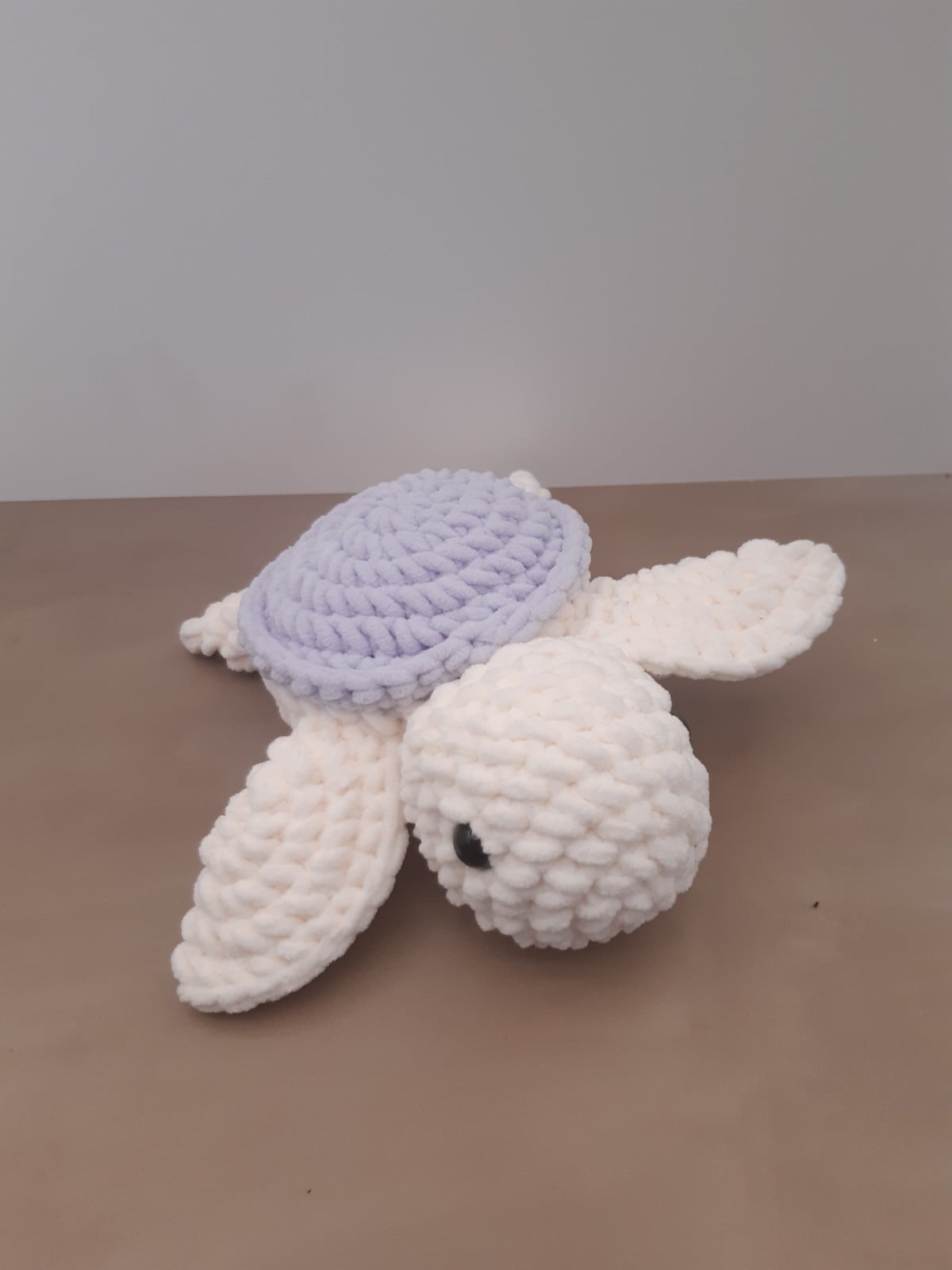 Sea turtle-Schildpad Knuffel- Gehaakte in fijne chenille garen - 108844 Sea turtle-Schildpad Knuffel- Gehaakte in fijne chenille garen