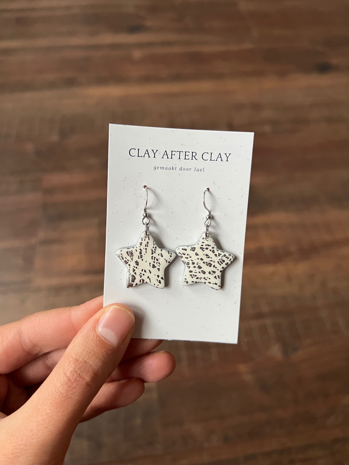 Ster oorbellen goud/zilver/zwart