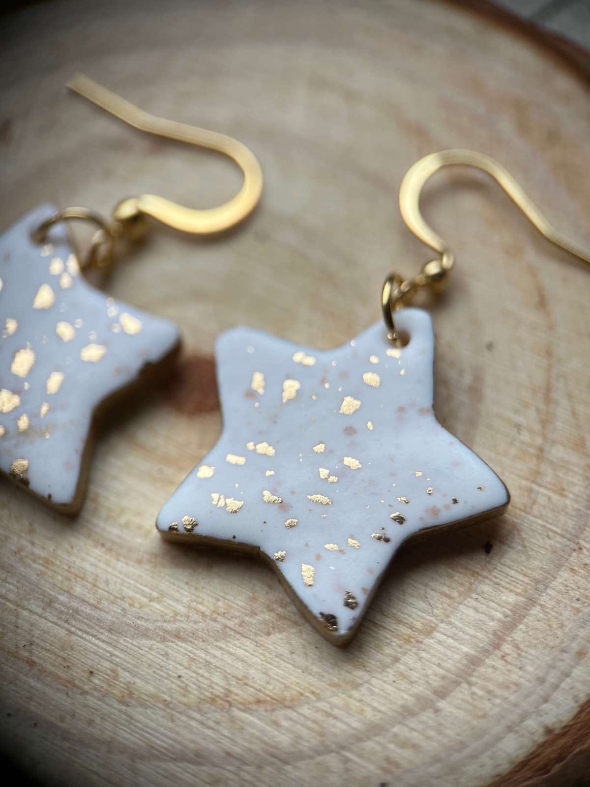 Ster oorbellen goud/zilver/zwart