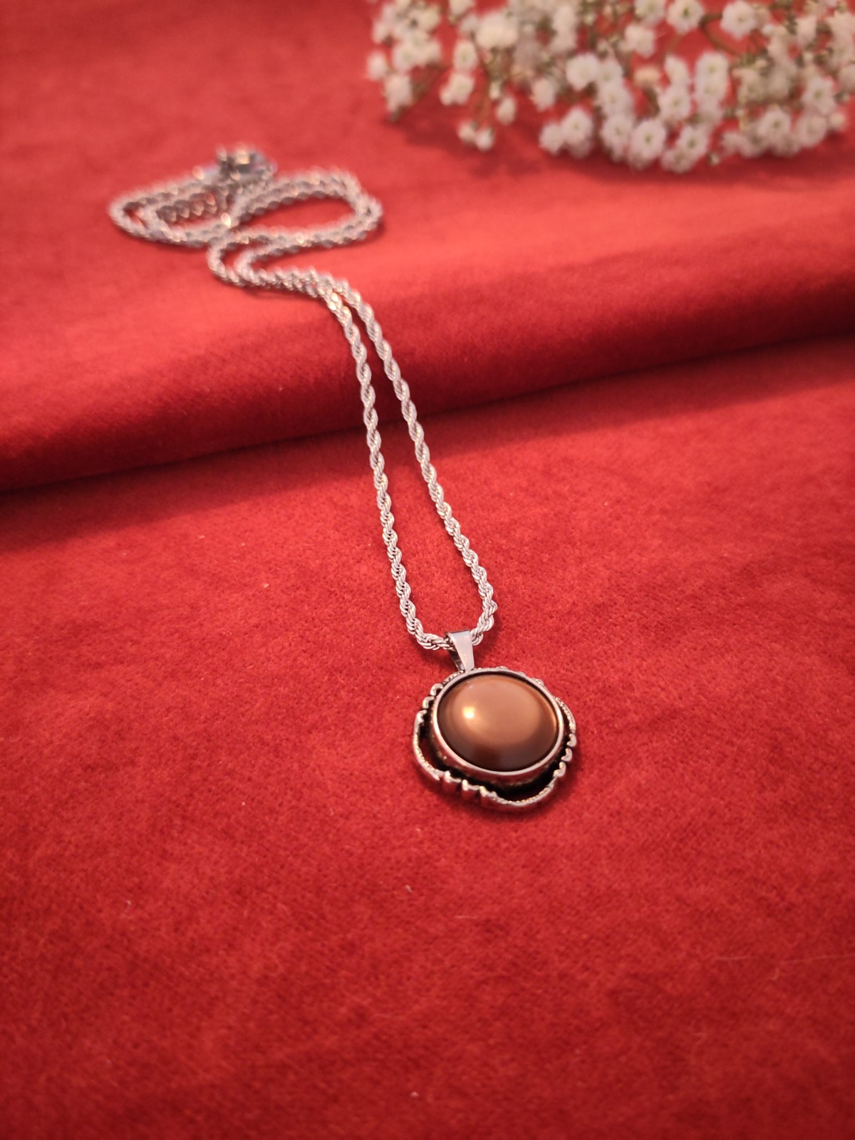 Vintage knoop ketting | Retro Art Nouveau | 1970s