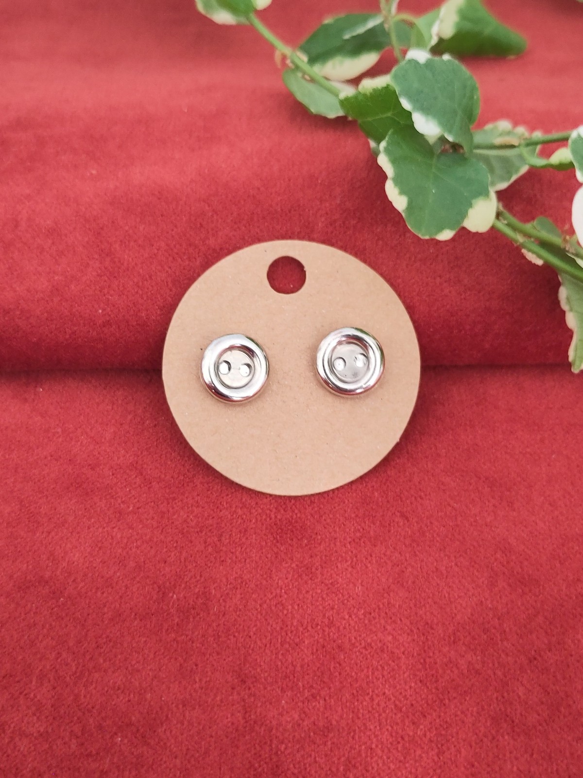 Vintage knoop oorknopjes | 1980s